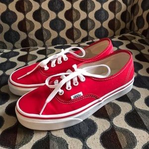 Red Authentic Vans
